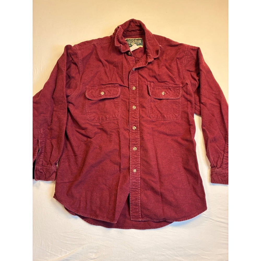 Field & Stream Original Outfitter Men's Burgundy Flannel Button Shirt XL